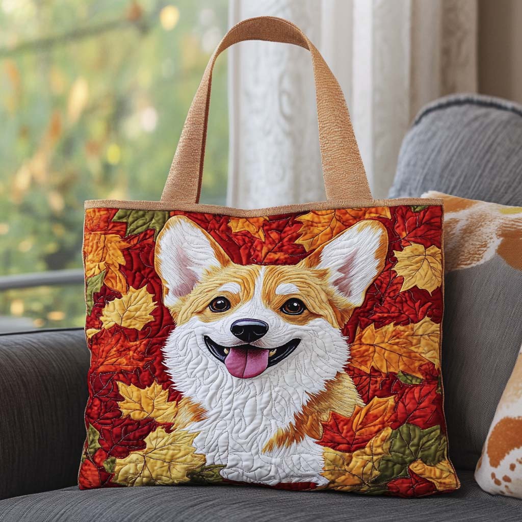 Corgi Dream Land Quilted Tote Bag Womens Tote Bag Gifts For Beach Vacation