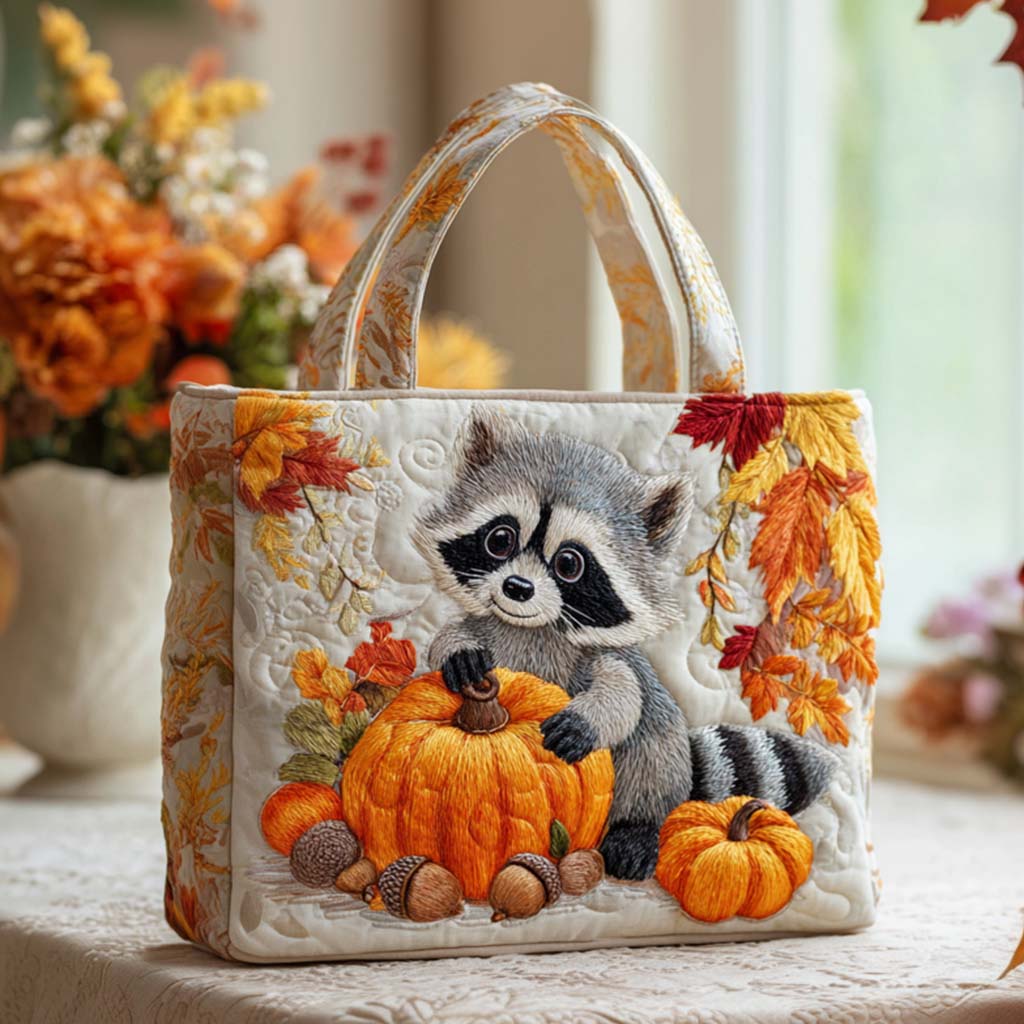 Cozy Bandits Quilted Tote Bag Womens Tote Bag Racoon Lover Gifts