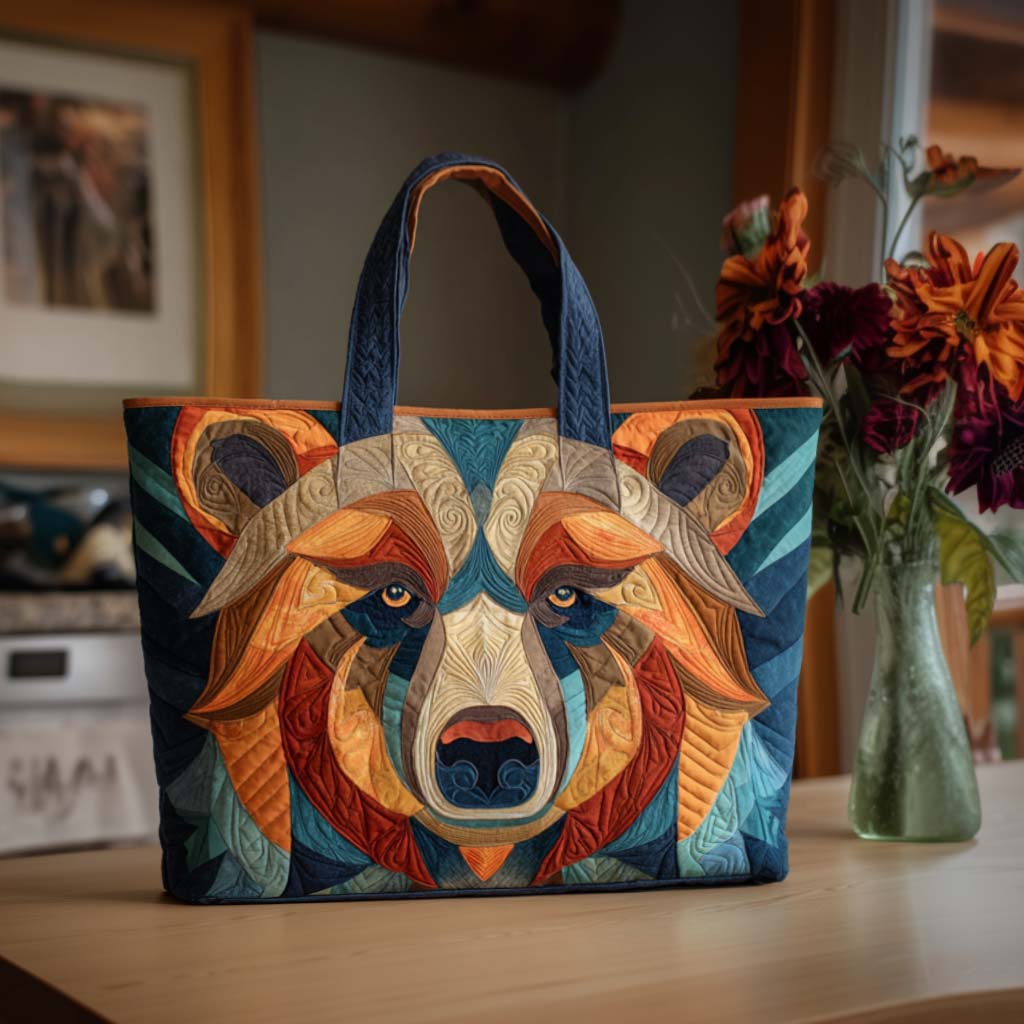Cozy Bear Trek Quilted Tote Bag The Perfect Tote Bag Great Presents For Mom