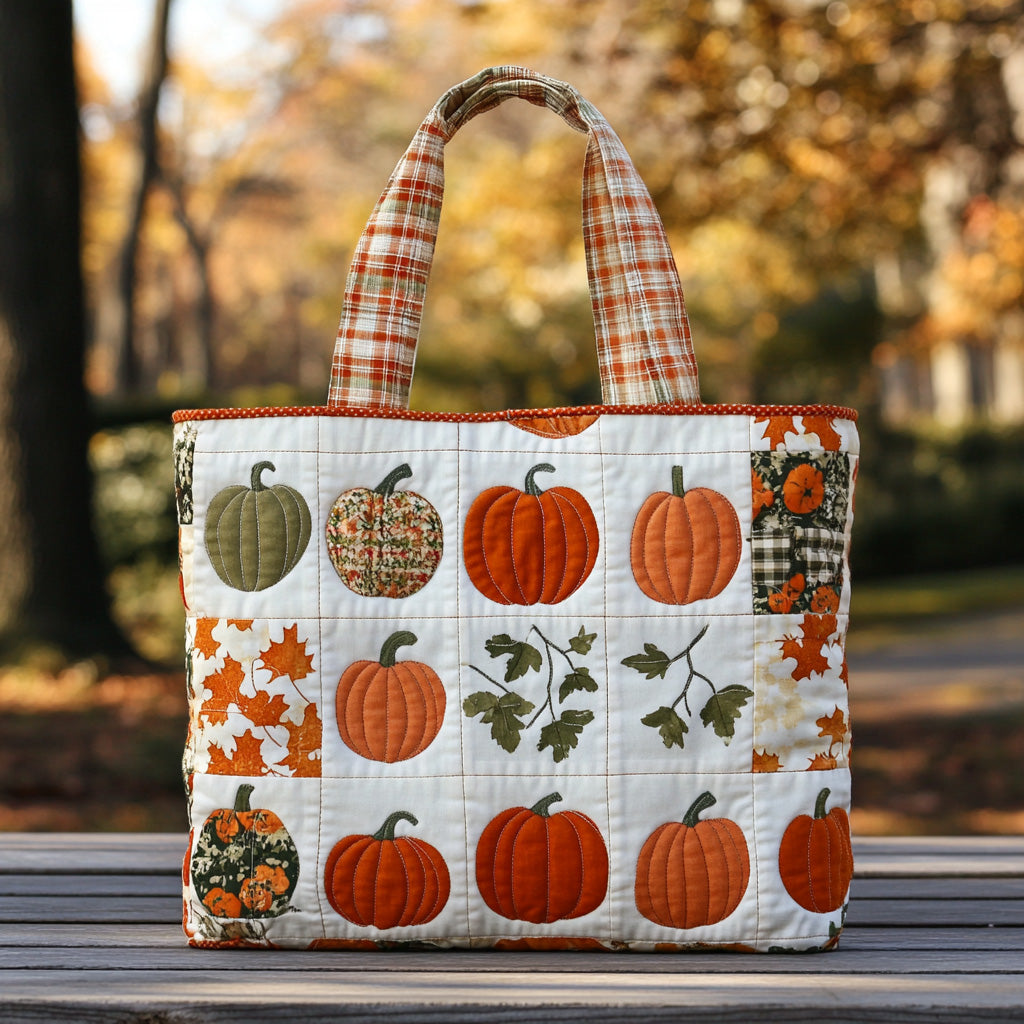 Cozy Harvest Quilted Tote Bag Best Shoulder Bags Unique Fall Gifts