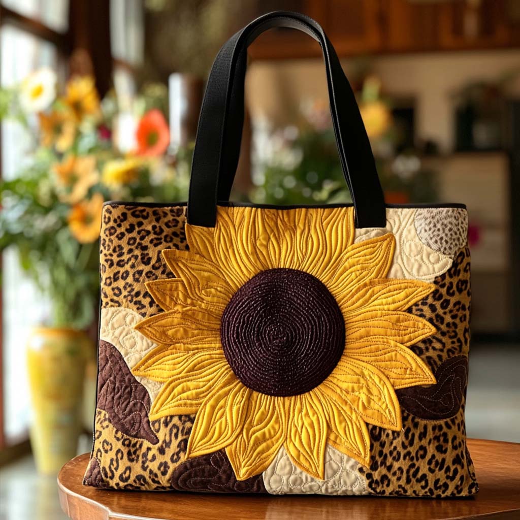 Cozy Sunflower Dream Quilted Tote Bag Perfect Tote Bag Sunflower Mother's Day Gifts