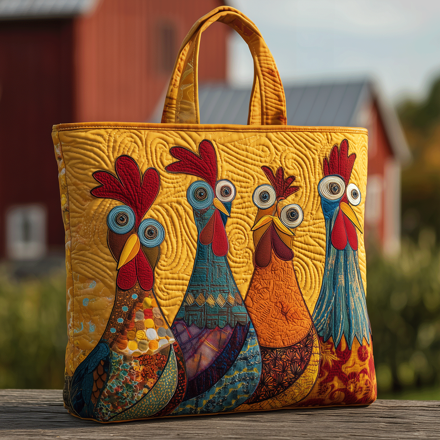 Crazy Coop Squad Quilted Tote Bag Popular Totes Gifts For Hen Lovers