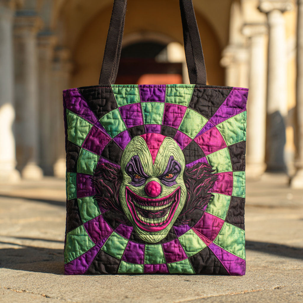 Creepy Clown Quilted Tote Bag Handbag For Women Halloween Gift Ideas