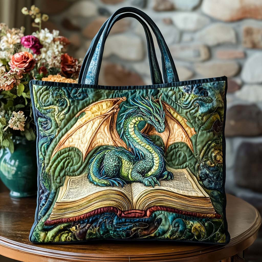Crimson Dragon Dance Quilted Tote Bag Popular Totes Great Dragon Lover Gift Ideas