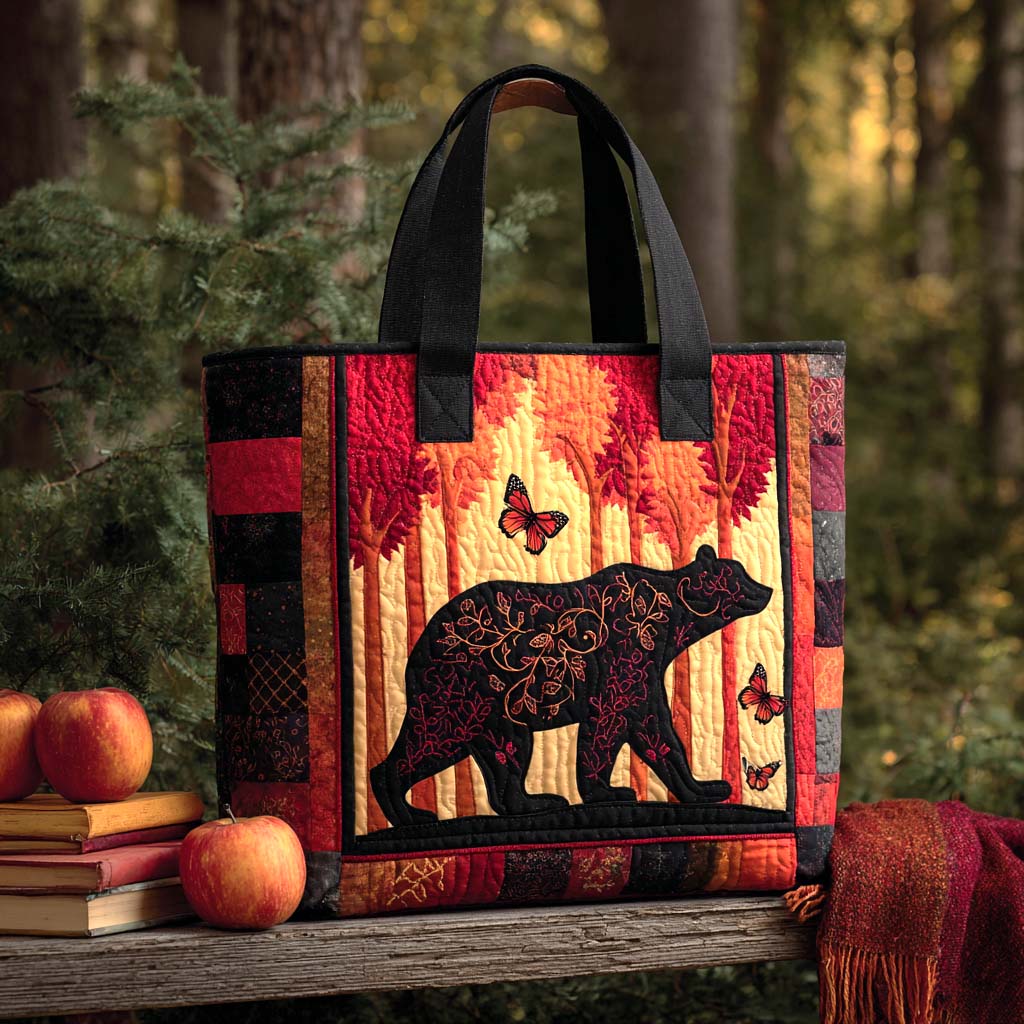 Crimson Wildwalk Quilted Tote Bag The Best Tote Bear Gifts For Him Her