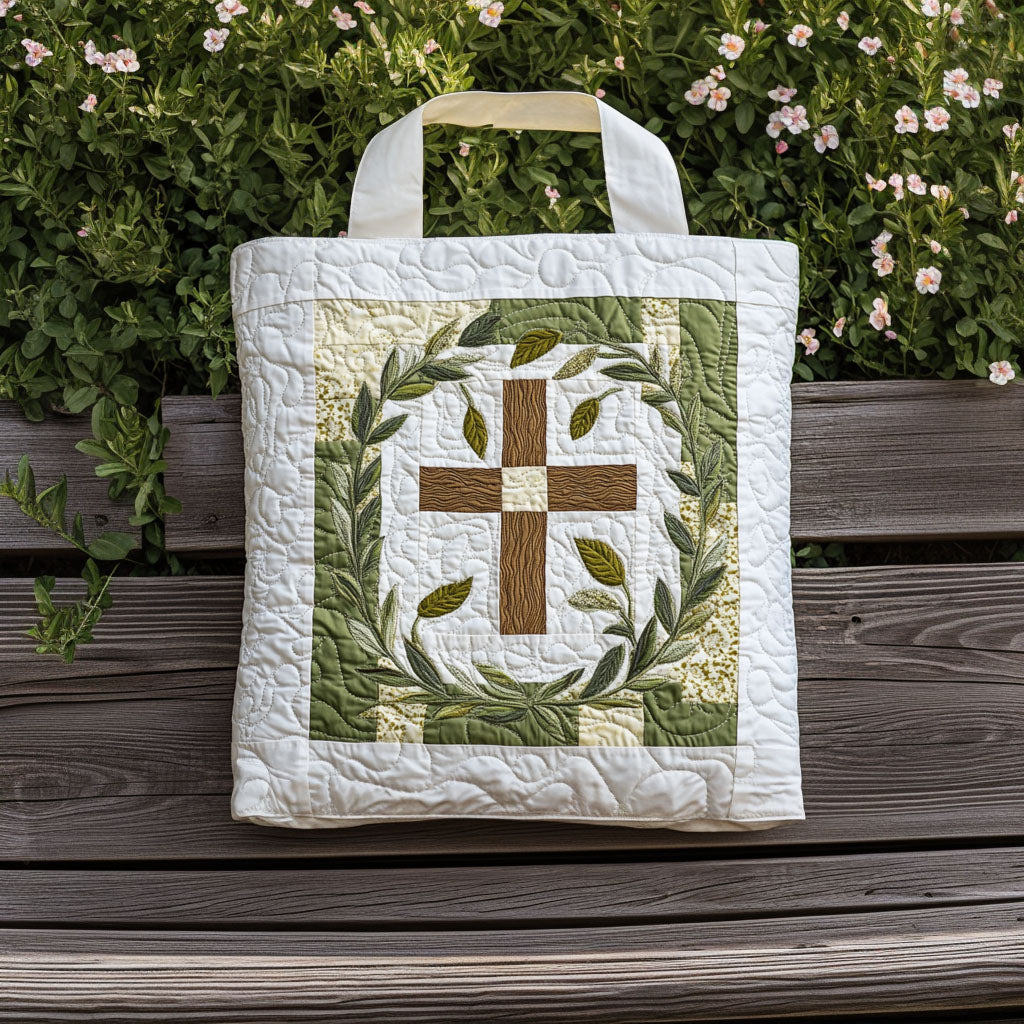 Cross of Purity Quilted Tote Bag Perfect Tote Bag Christian Gifts For Girlfriend