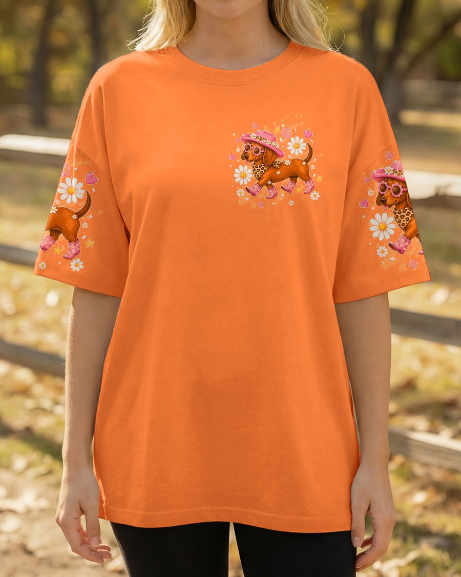 Dachshund Let's Go Girls T-Shirt Western Cowgirl Apparel Shirt Gift For Dachshund Lovers