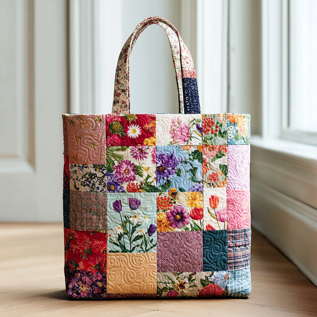 Dahlia Flower Quilted Tote Bag The Best Tote Bag Women's Mother's Day Gifts