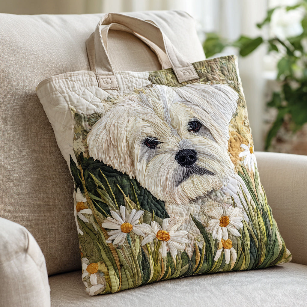 Daisy Shih Tzu Quilted Tote Bag Handbags Shih Tzu Owner Gifts