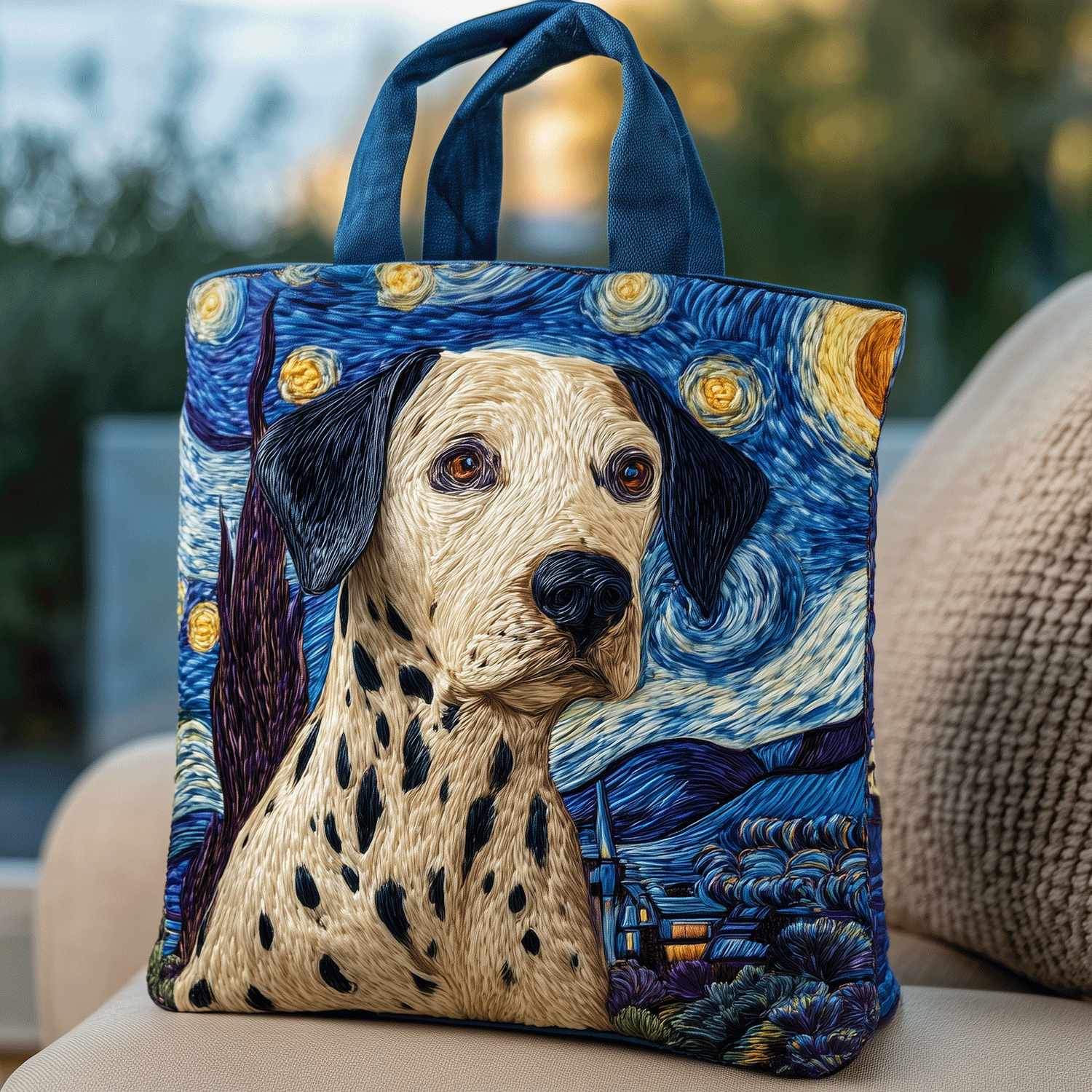 Dalmatian Daydream Quilted Tote Bag Most Popular Shoulder Bags Gifts For Dog Parents