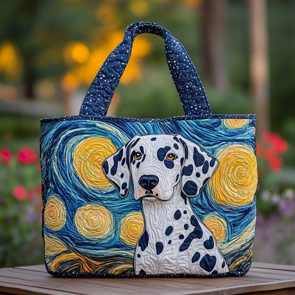 Dalmatian Dream Quilted Tote Bag Popular Designer Totes Gift For Dog Lover