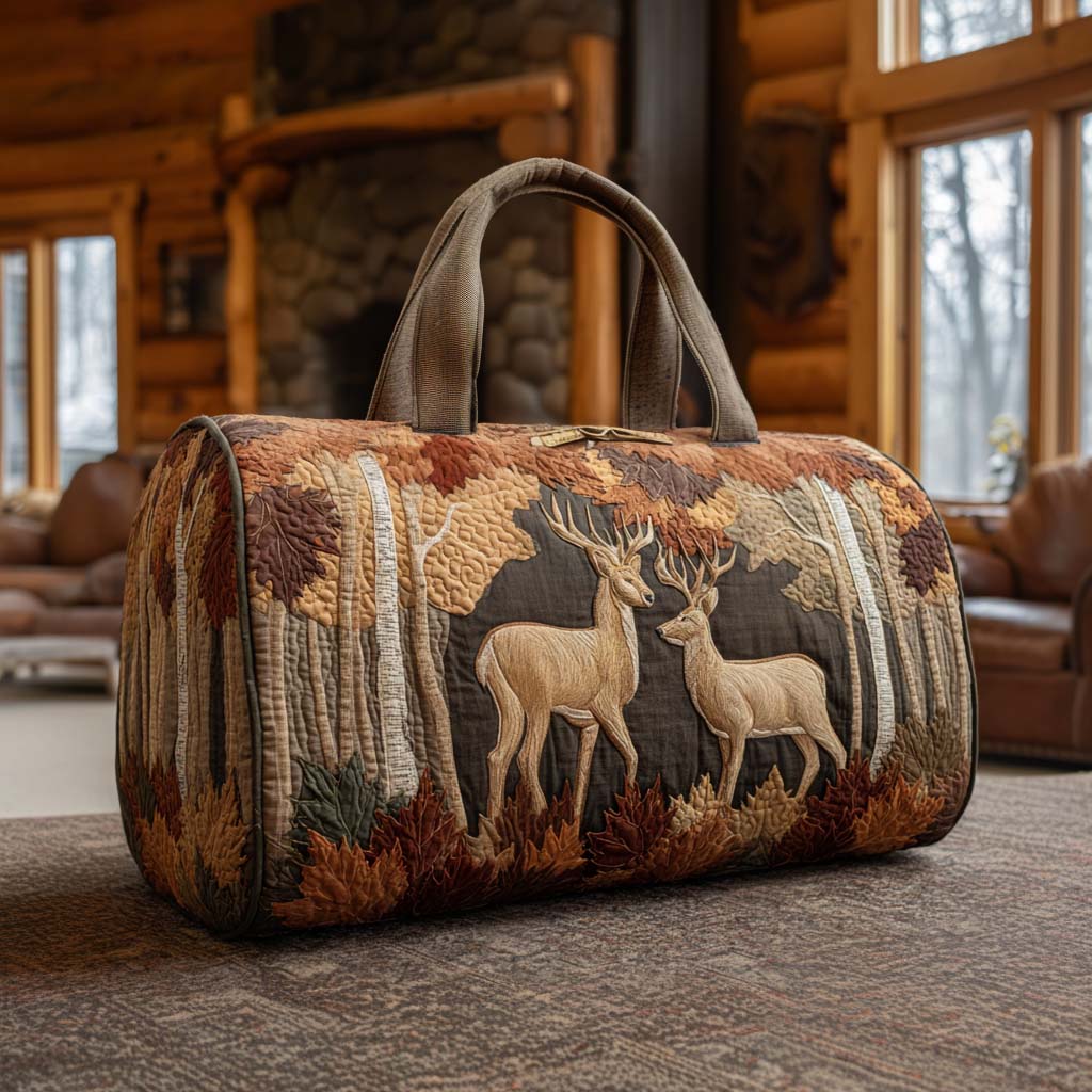 Deer Journey Quilted Duffle Bag Big Gym Bag Cool Mothers Day Gifts