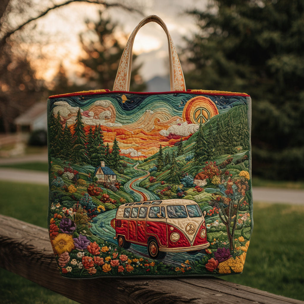 Desert Drifter Quilted Tote Bag Good Shoulder Bags Gifts For Hippie Couples