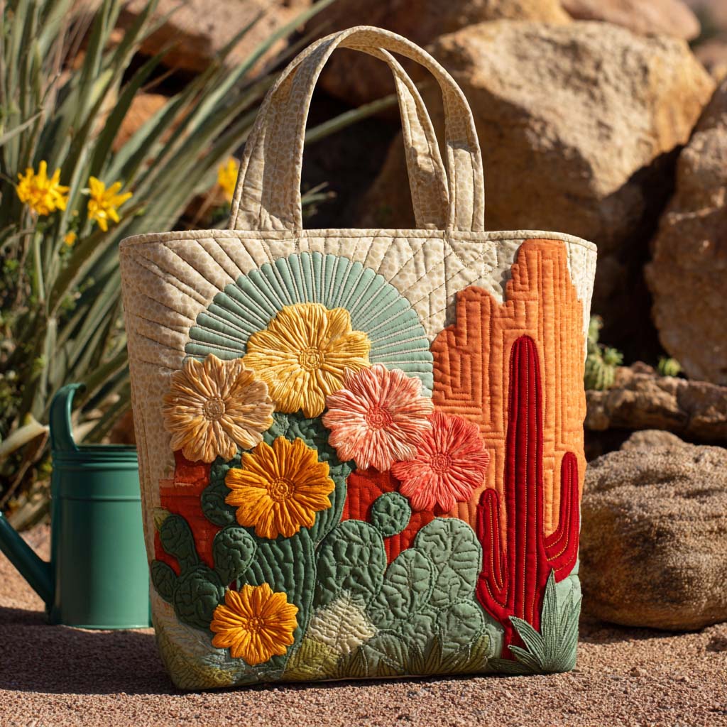 Desert Ember Quilted Tote Bag Best Shoulder Bag For Women Creative Mother's Day Gifts