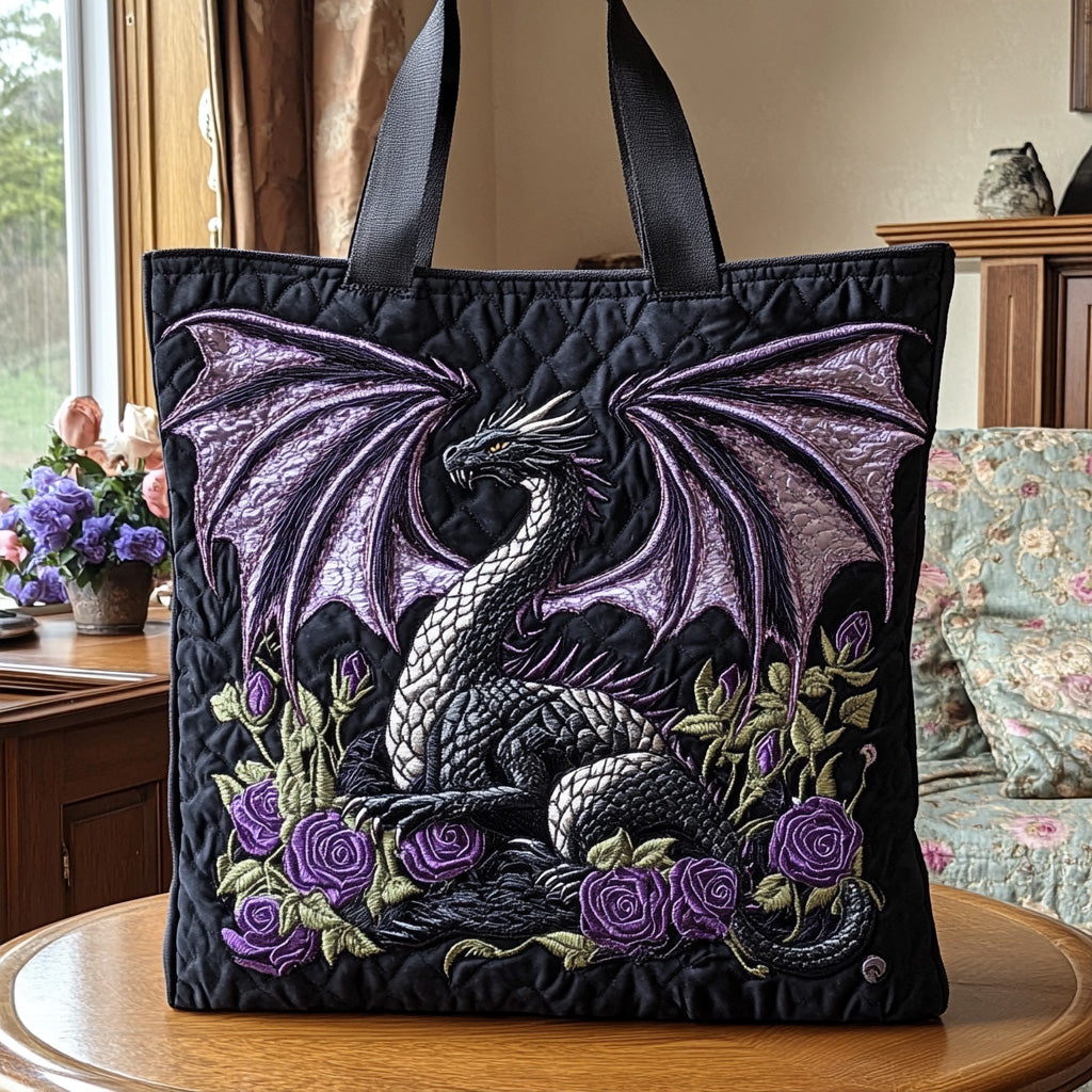 Dragon Flight Quilted Tote Bag The Best Tote Cool Gifts For Dragon Lovers
