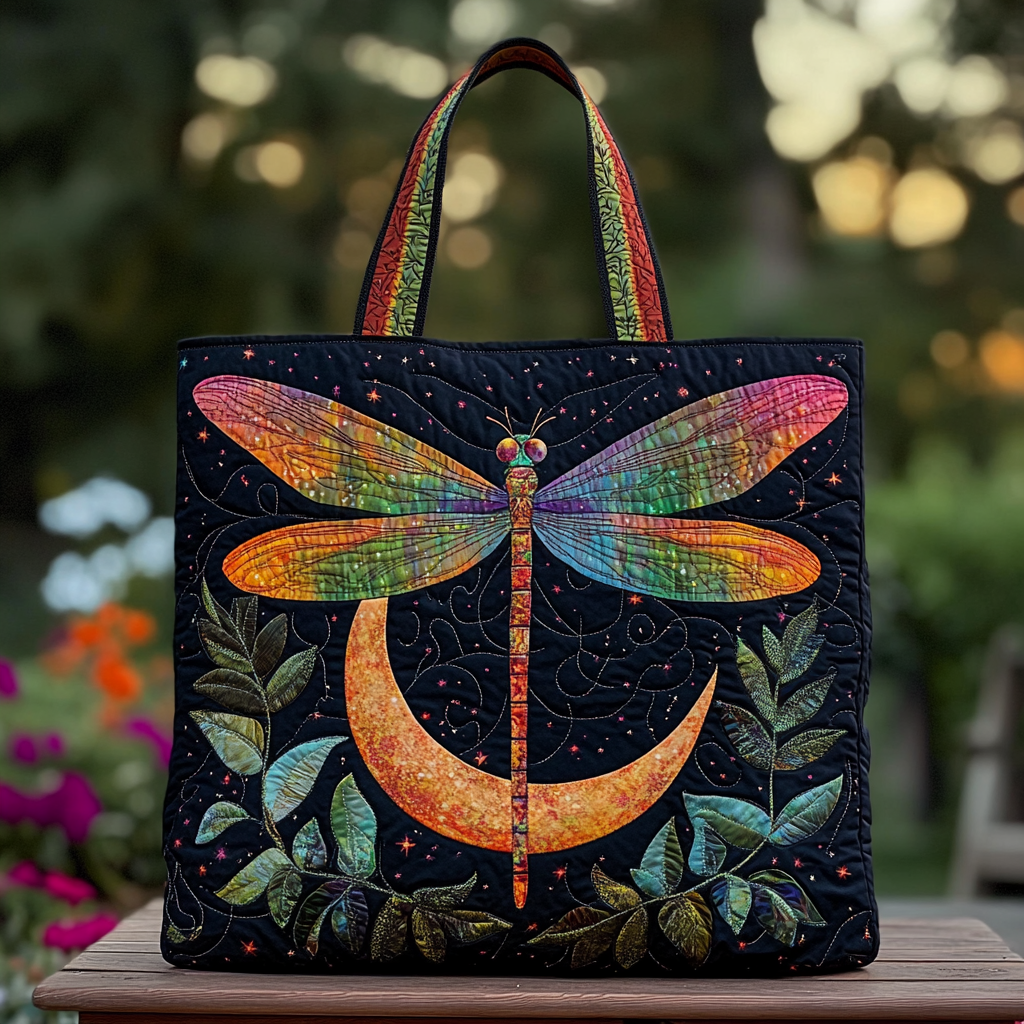 Dragonfly Dream Quilted Tote Bag Shoulder Bag Hobo Dragonfly Gifts For Him