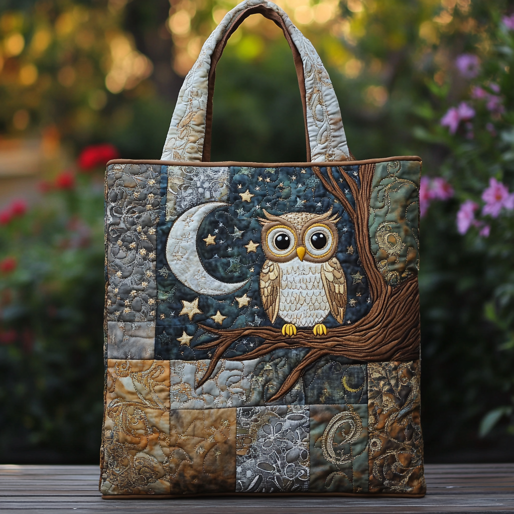 Dream Owl Quilted Tote Bag Best Handbag For Everyday Use Owl Gifts For Mom