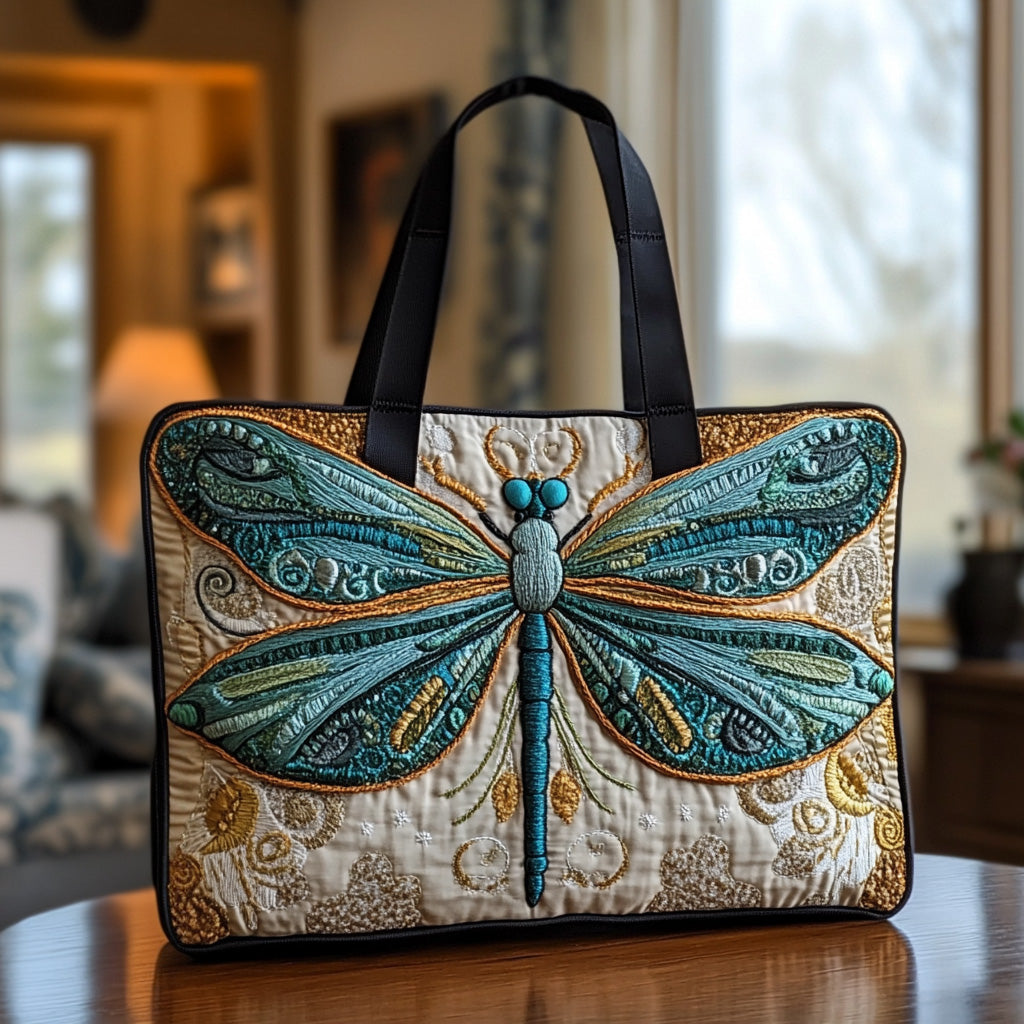 Dreamy Dragonfly Quilted Tote Bag High Quality Totes Novelty Dragonfly Gifts