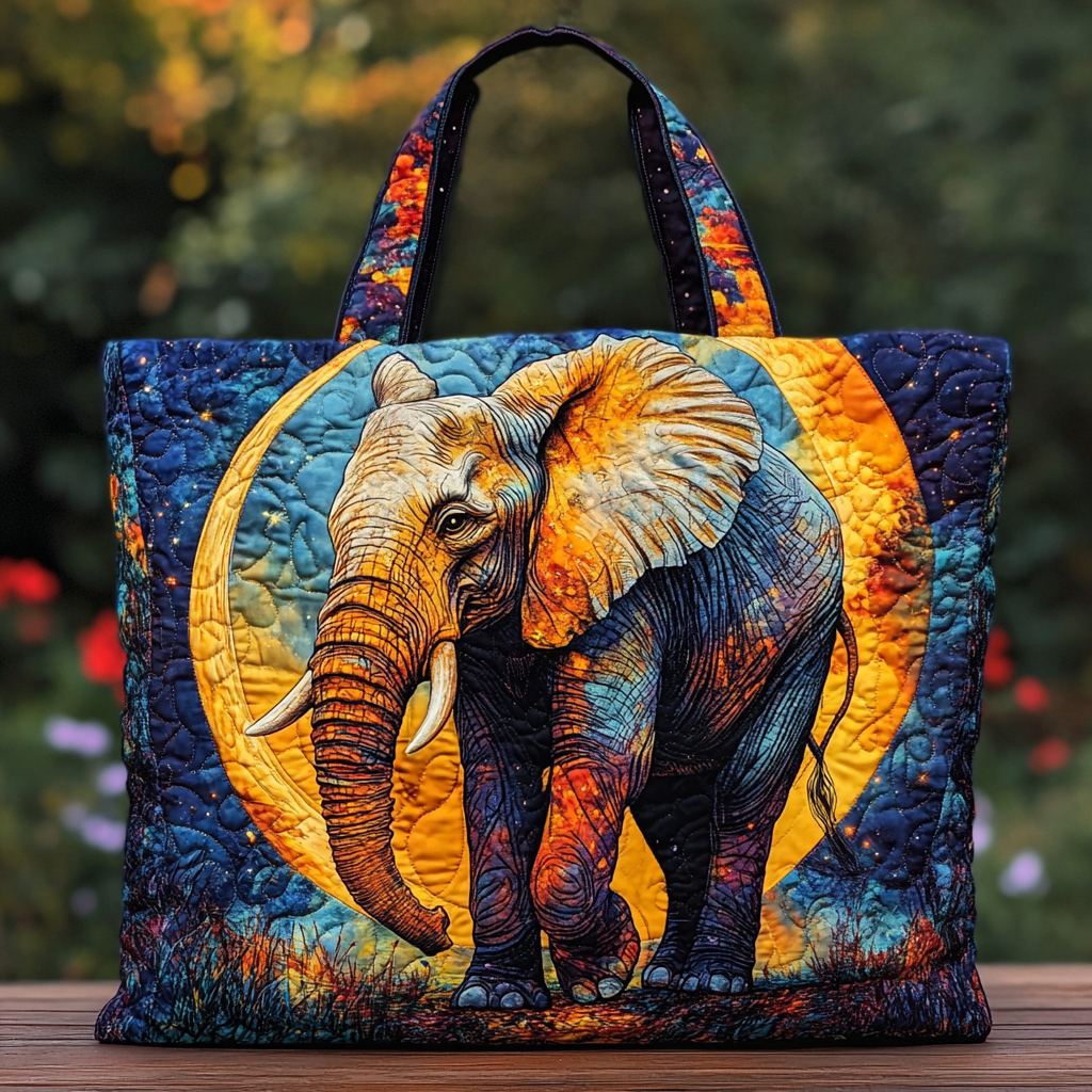 Elephant Dream Quilted Tote Bag Shoulder Bag Best Elephant Gift Ideas