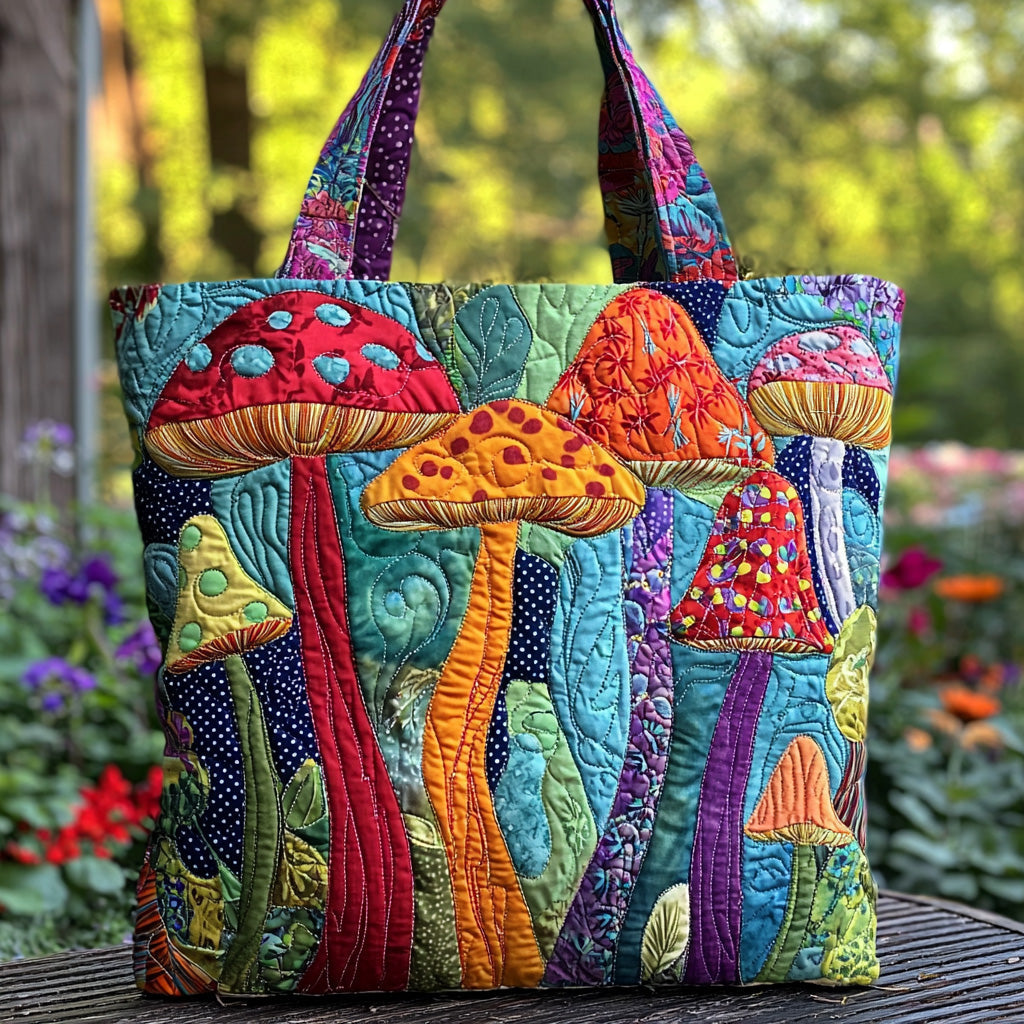 Enchanted Grove Quilted Tote Bag Womens Shoulder Bags Best Gifts For Hippie Friends