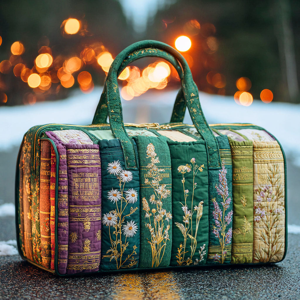 Endless Stories Quilted Duffle Bag Best Women's Duffel Bag Best Gifts For Readers
