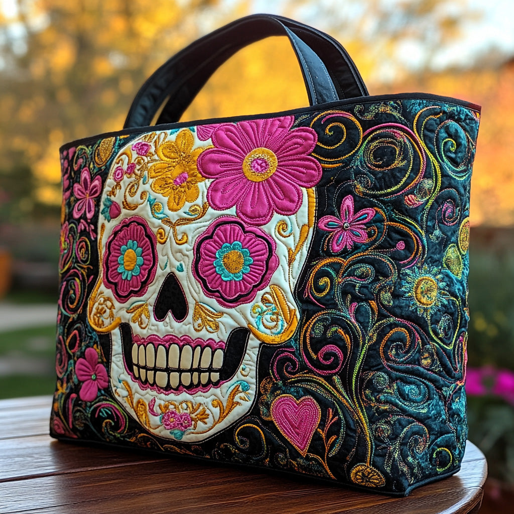 Eternal Fiesta Quilted Tote Bag Best Totes Day Of The Dead Presents