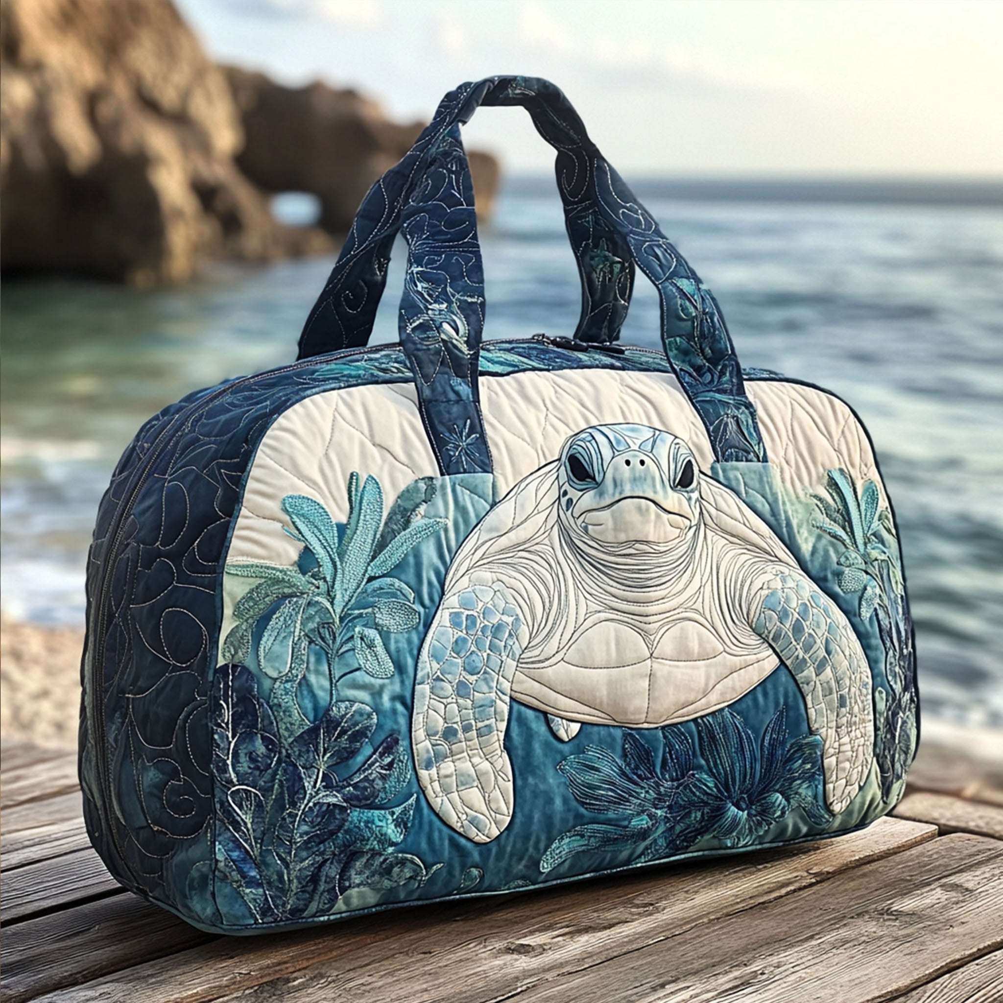 Eternal Shell Quilted Duffle Bag Duffle Bags For Women Sea Turtle Themed Gifts