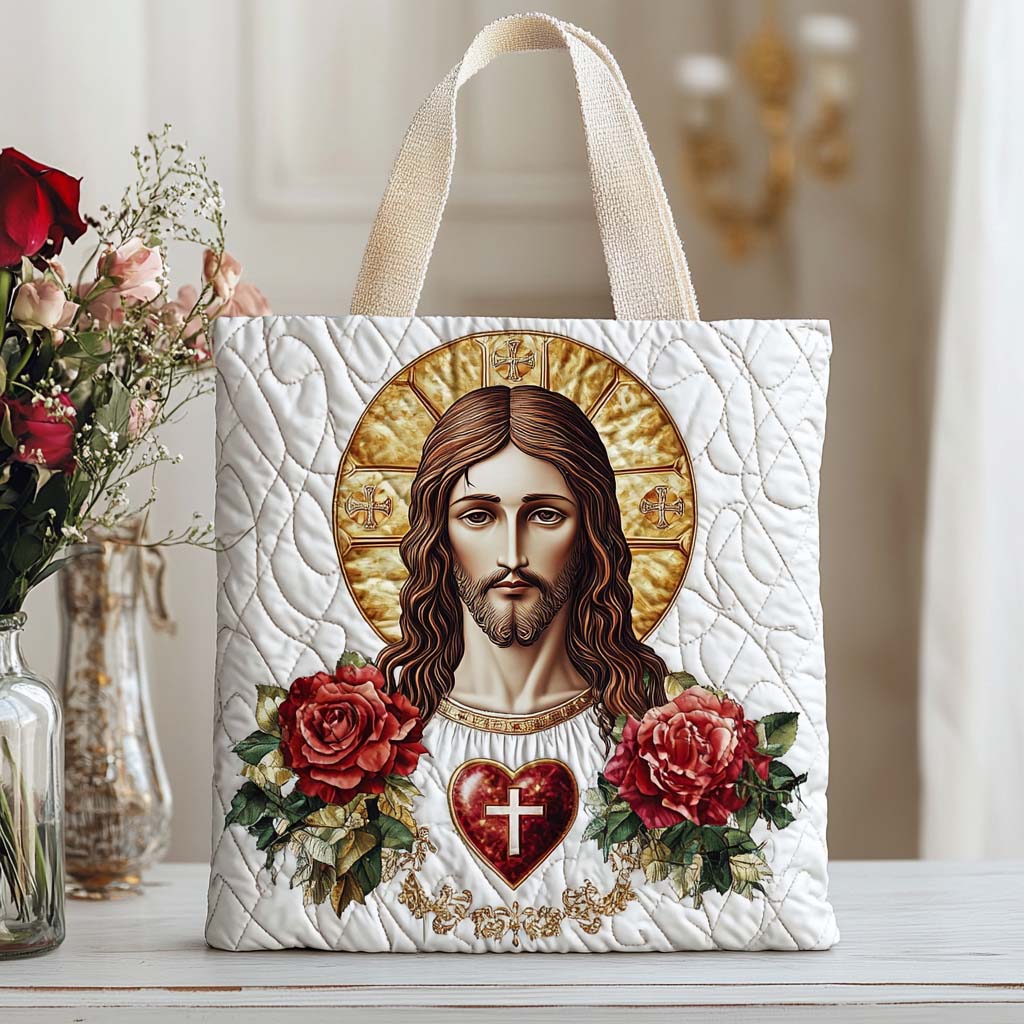 Faithful Heart Walk Quilted Tote Bag The Best Tote Bag Mother's Day Church Gifts
