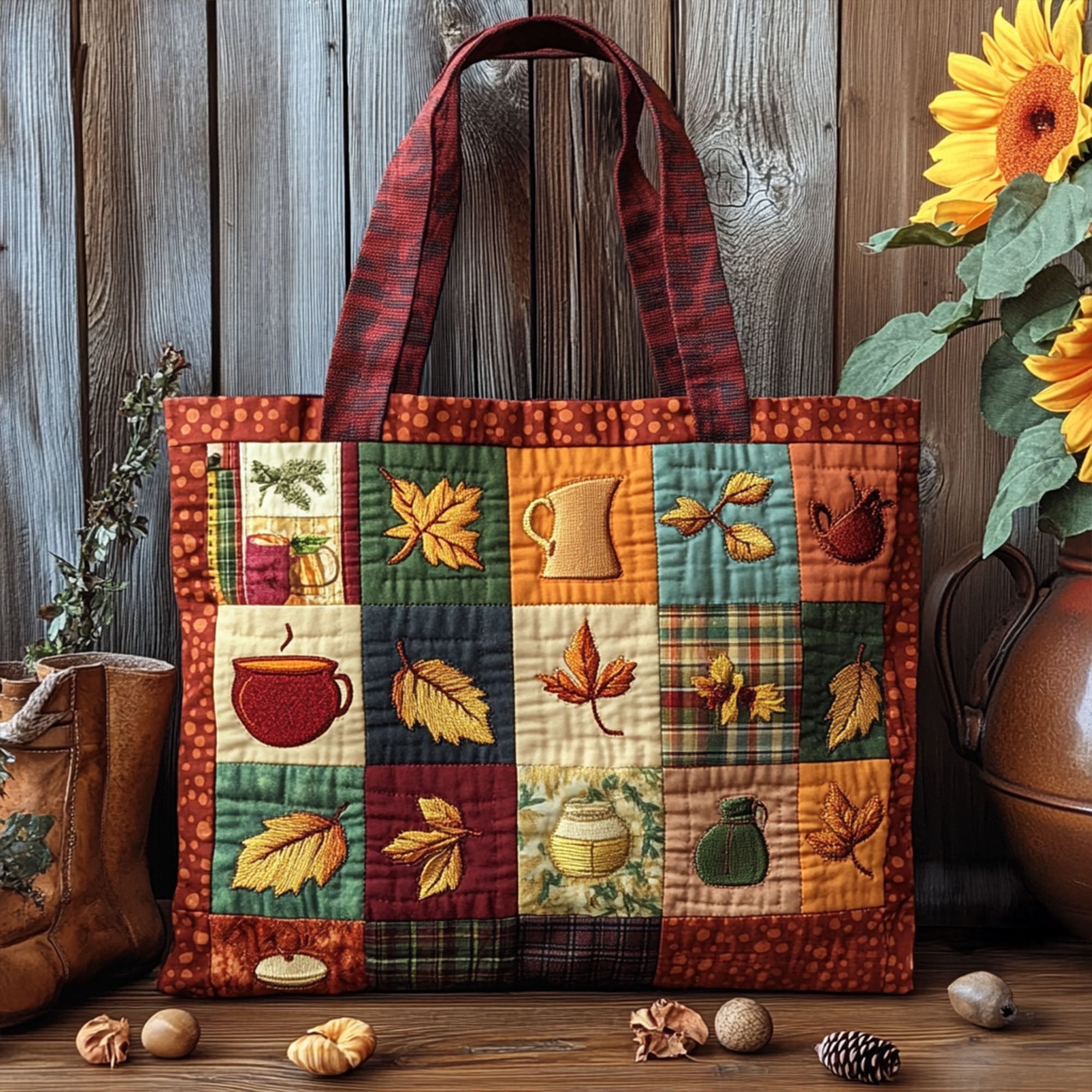 Fall Garden Quilted Tote Bag Best Totes Gifts For Young Moms