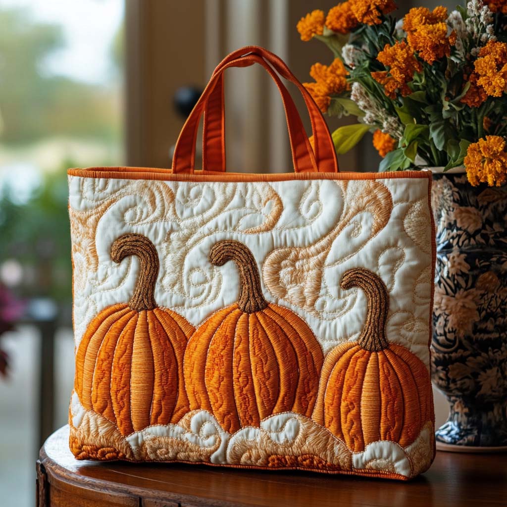 Falling Joy Quilted Tote Bag Best Mom Tote Bag Autumn Inspired Gifts
