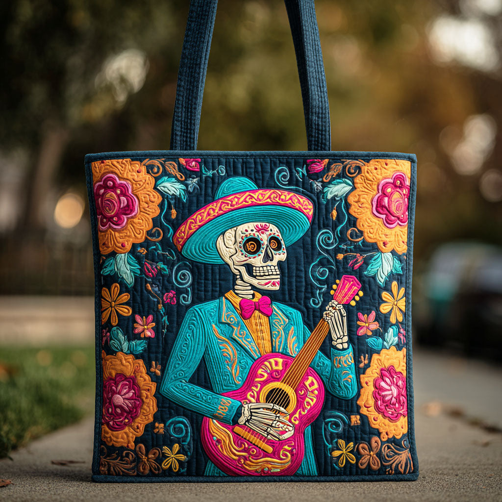 Festival Melody Quilted Tote Bag Best Ladies Tote Bags Day Of The Dead Gifts For Mum