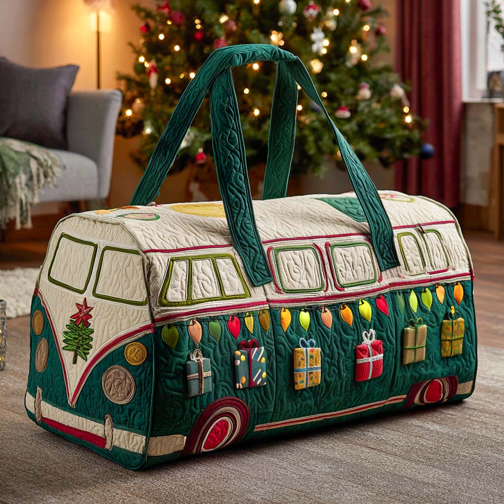 Festive Van Quilted Duffle Bag Black Hole Duffel Mother's Day Presents For Daughter