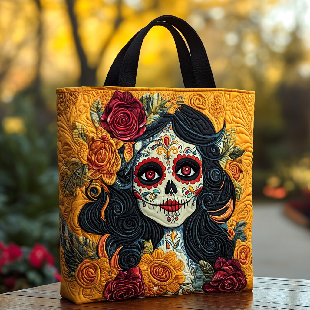 Fiesta de Almas Quilted Tote Bag Best Totes For Women Dia De Los Muertos Gifts For Her