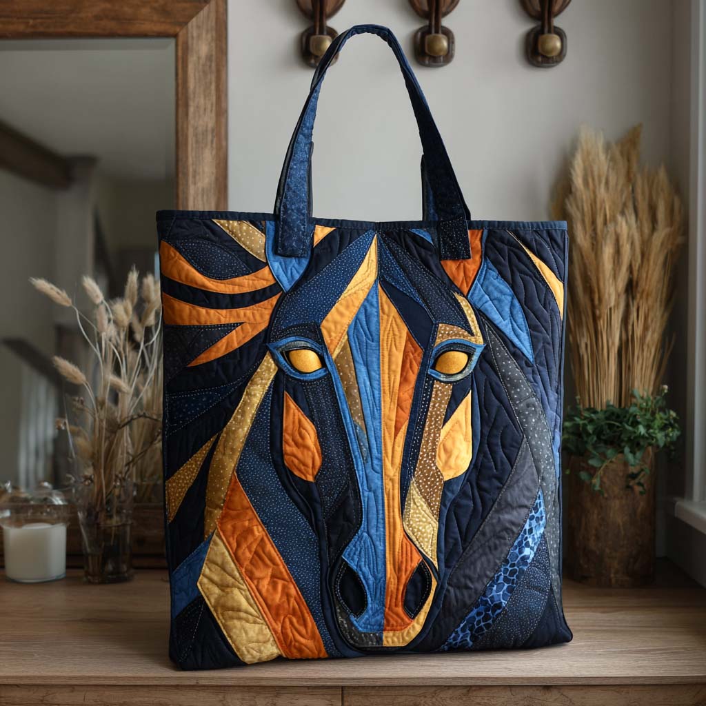 Flame Steed Quilted Tote Bag Most Popular Tote Bags Gifts For Horse Lovers