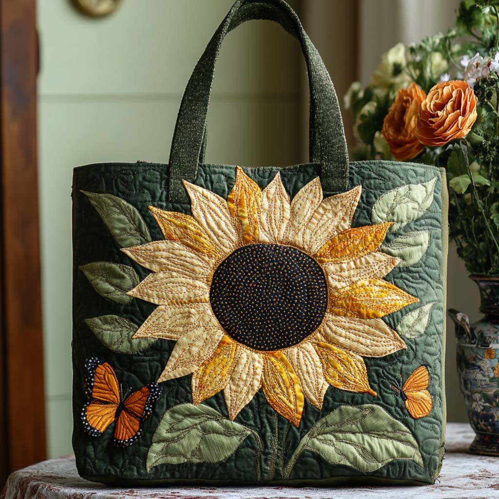 Floral Dream Quilted Tote Bag The Best Shoulder Bags Sunflower Theme Gifts