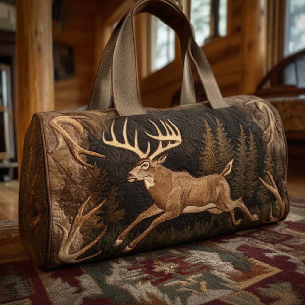 Forest Buck Quilted Duffle Bag Best Travel Duffel Bag Women Meaningful Gifts For Her