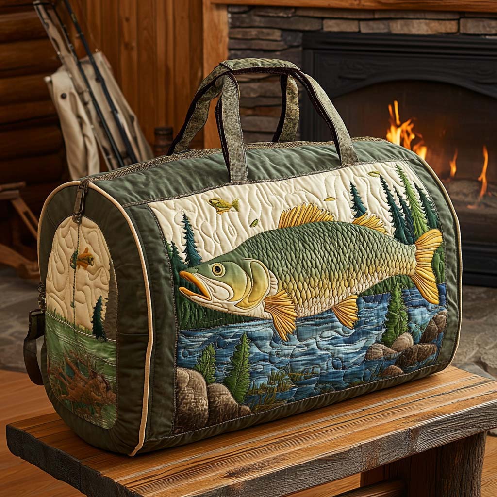 Forest Catch Quilted Duffle Bag Weekender Duffel Bag Women Special Birthday Gifts For Grandma
