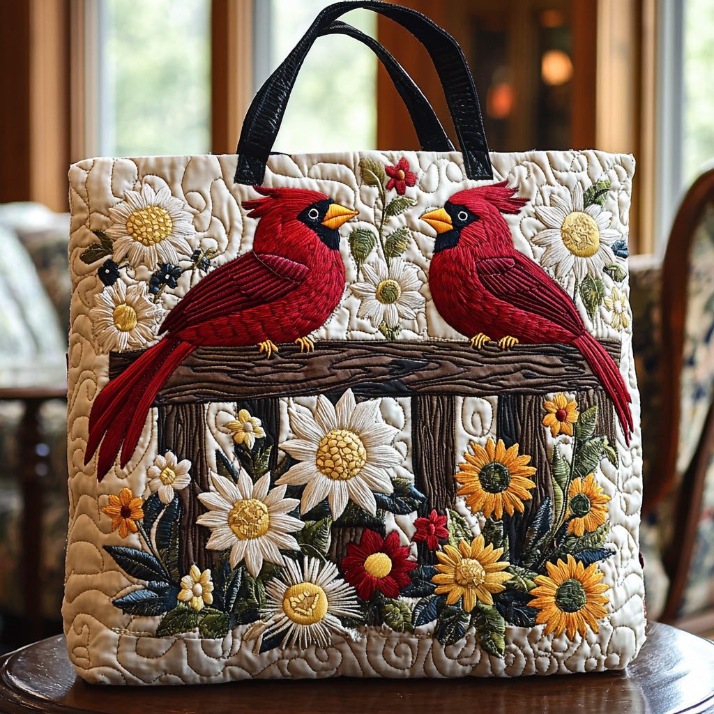 Forever Cardinal Quilted Tote Bag Cute Tote Bags Red Cardinal Memorial Gift