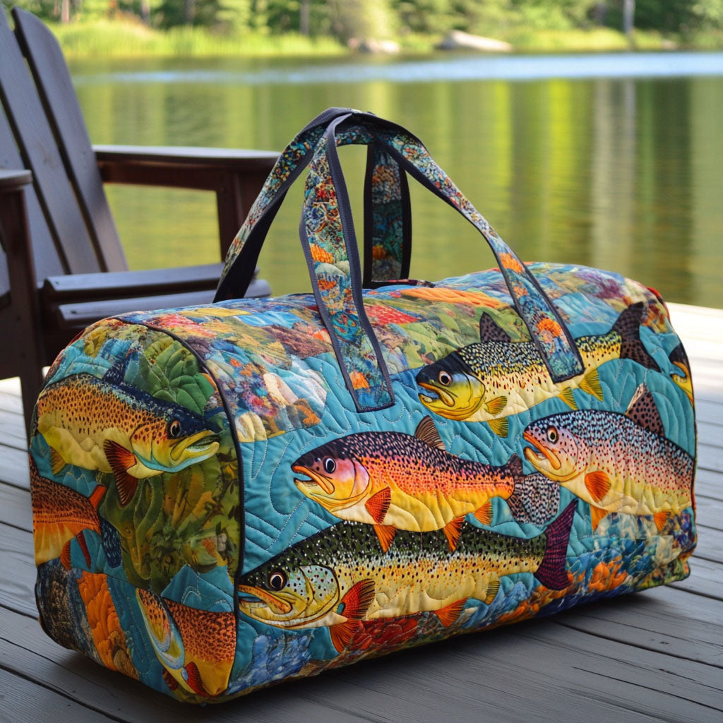 Fresh Catch Quilted Duffle Bag Women's Weekender Duffel Bag Mothers Birthday Gifts