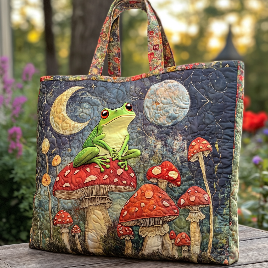Frog Pond Quilted Tote Bag Popular Designer Totes Frog Birthday Gifts