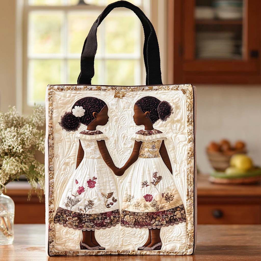 Garden Sisters Quilted Tote Bag Perfect Tote Bag African American Gifts For Women - Image 3