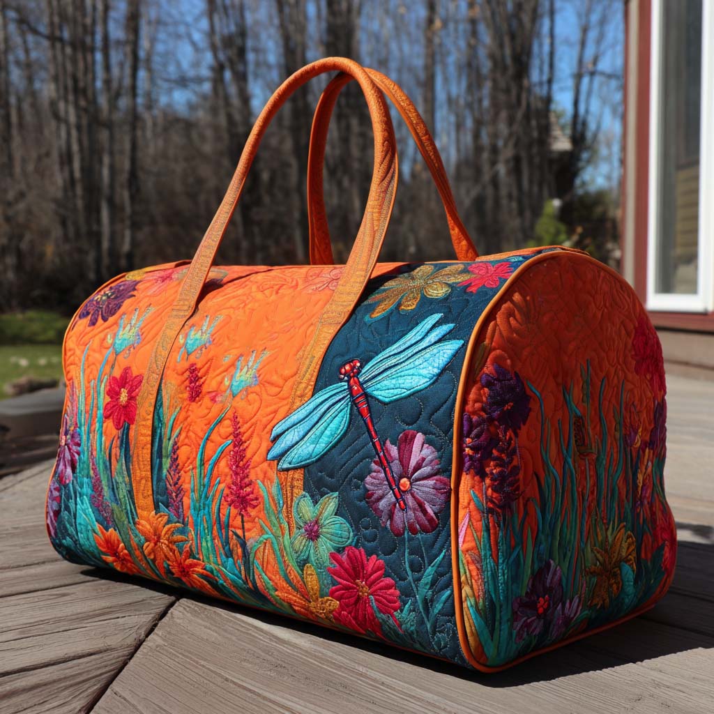 Garden Skimmer Quilted Duffle Bag Best Duffle Bags Dragonfly Gifts For Men