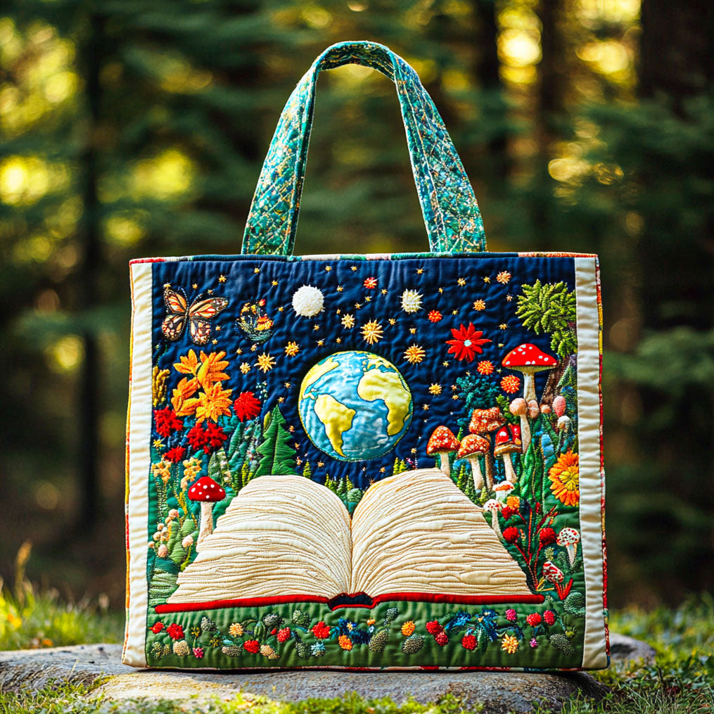 Gateway of Books Quilted Tote Bag High Quality Totes Book Themed Birthday Presents