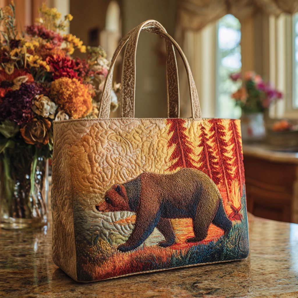 Golden Bear Light Quilted Tote Bag Popular Totes Mummy Gifts From Daughter