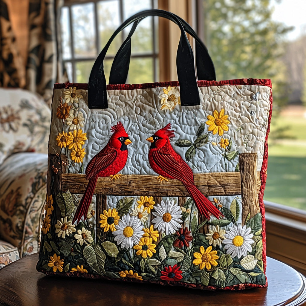 Golden Cardinal Quilted Tote Bag Shoulder Bag Sale Cardinal Gifts For Mom