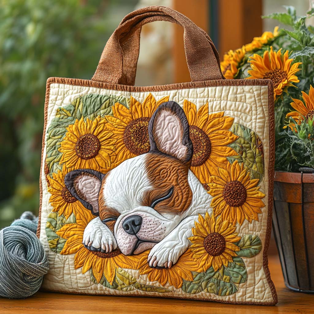 Golden Dream Quilted Tote Bag Top Tote Bags Cool Gifts For Dog Lovers
