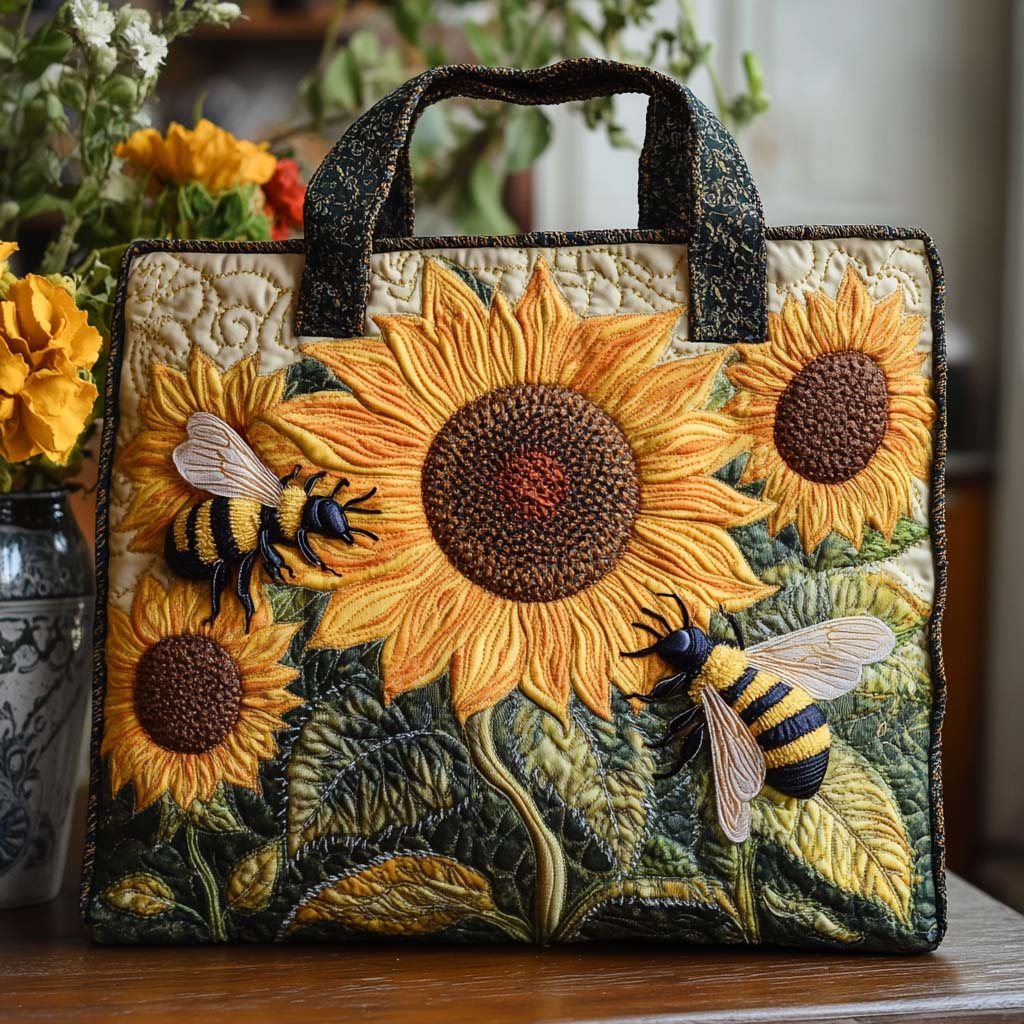 Golden Hive Quilted Tote Bag Most Popular Shoulder Bags Bee Gifts And Merchandise