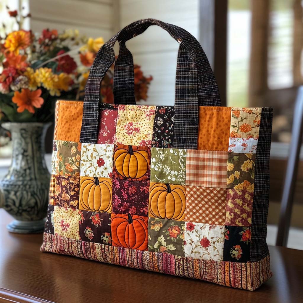 Golden Season Quilted Tote Bag Best Tote Handbags Good Fall Gifts