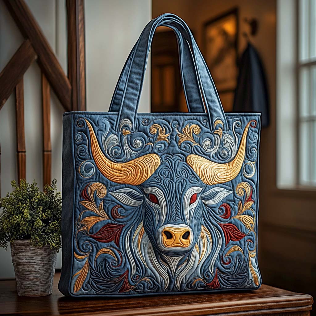 Golden Taurus Quilted Tote Bag Perfect Tote Bag Presents To Get Your Mom