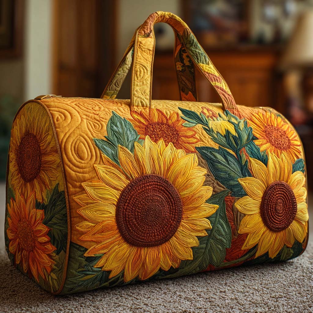 Happy Bloom Quilted Duffle Bag Duffel Weekender Bag Best Gift For Mothers On Mother'S Day
